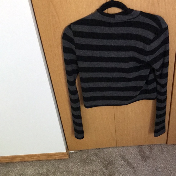 Anistar striped high neck long sleeve sweater - Picture 2 of 2